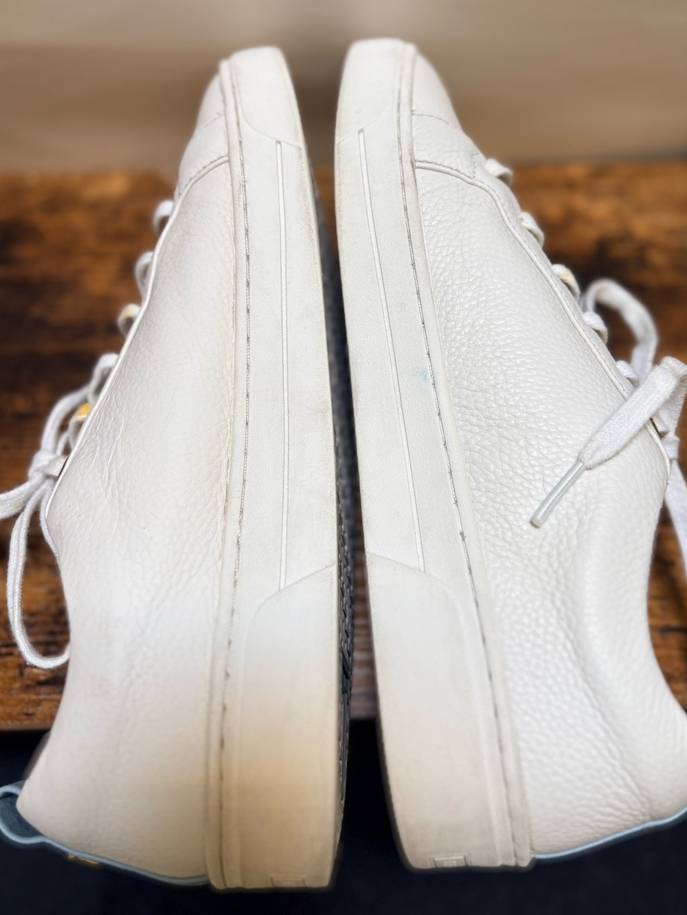 Ted Baker | "Bailey" Leather Tennis/Trainer Shoes - Women's 8, White/Blue - Picture 7 of 9